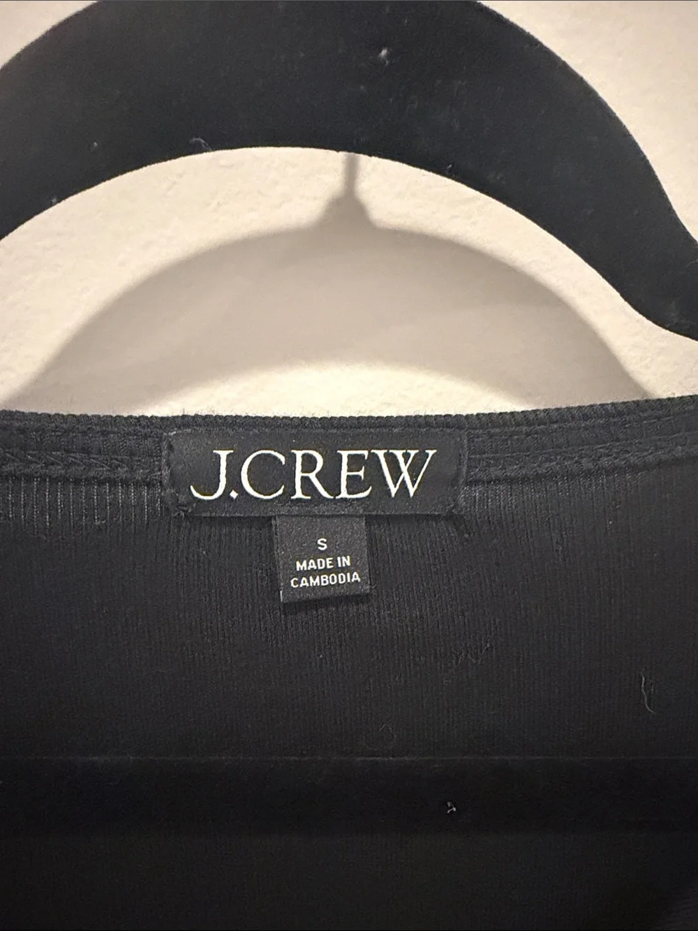 J. Crew Black Button-Front Long Sleeve Top Cotton
